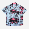 OBEY DETECTOR SHIRT WOVEN SKY BLUE MULTI
