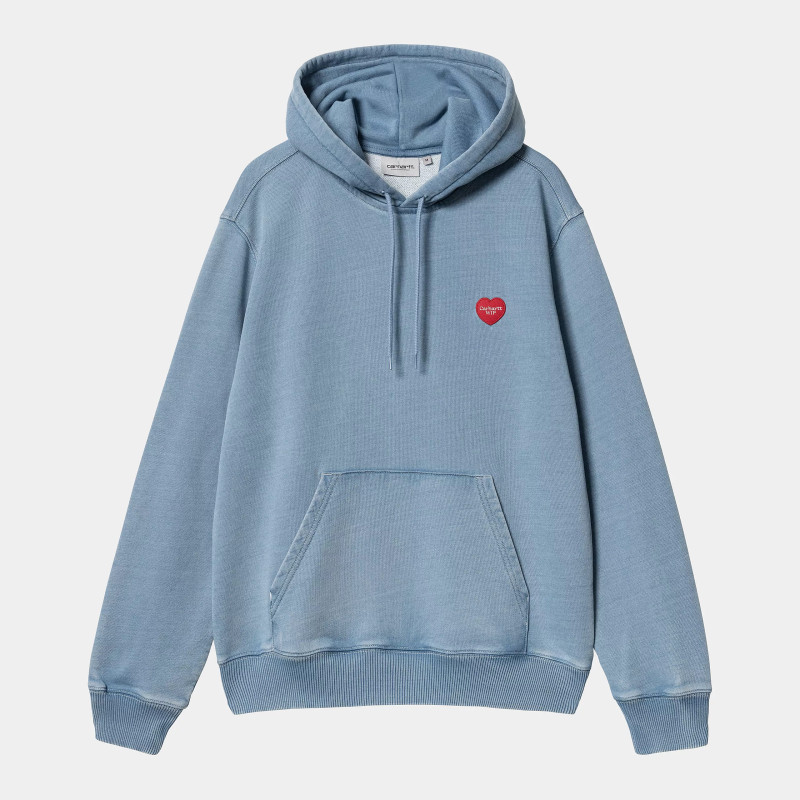 CARHARTT INGO HOODED SWEAT LIGHT BLUE GARMENT DYED