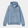 CARHARTT INGO HOODED SWEAT LIGHT BLUE GARMENT DYED