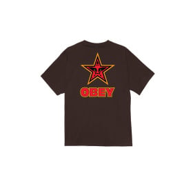 OBEY STAR JAVA TEE BROWN