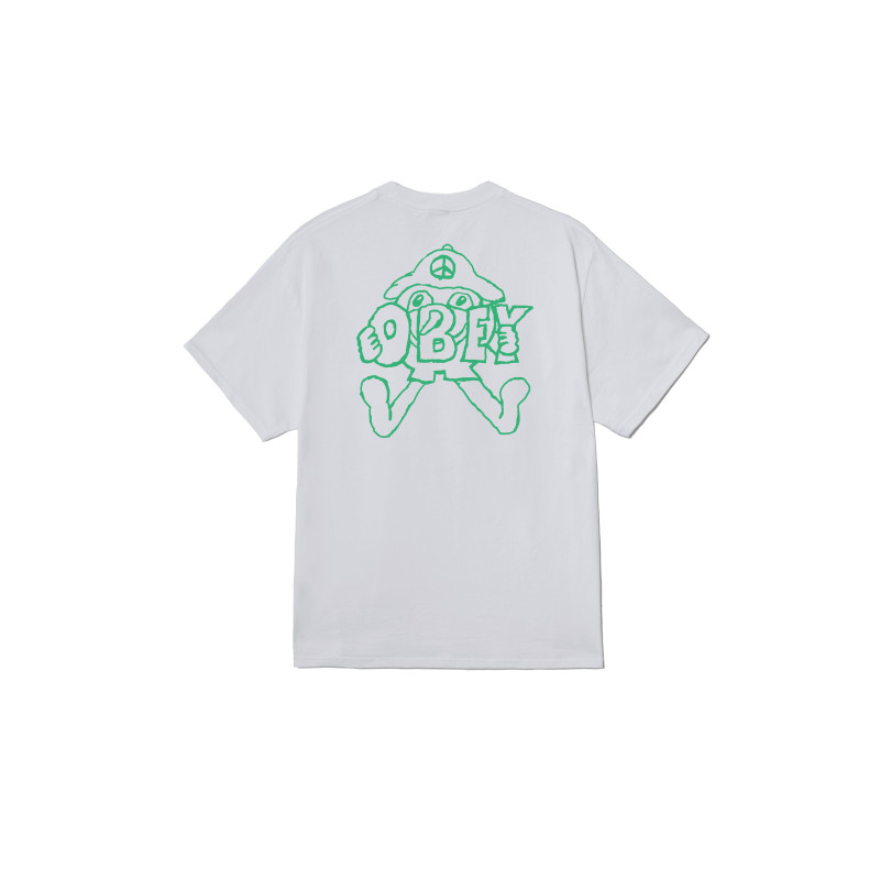 OBEY PEACE TROLL TEE WHITE