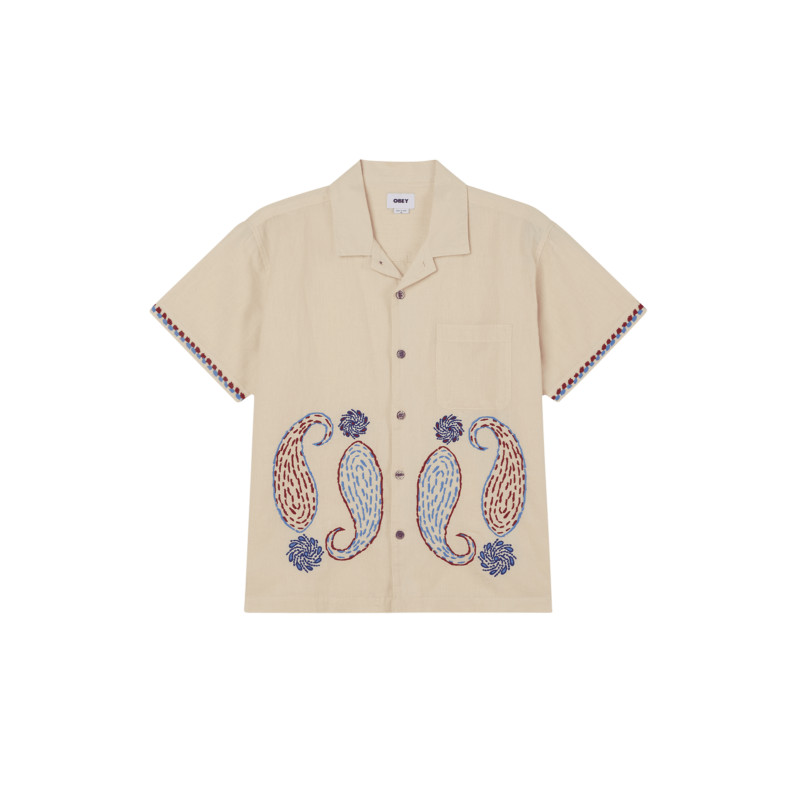 OBEY QUENTIN WOVEN SHIRT BIRCH MULTI