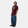 SANTA CRUZ T-SHIRT HAND DOT FRONT DARK CHERRY