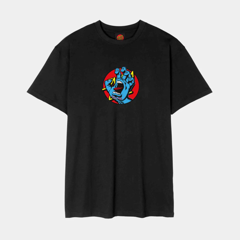 SANTA CRUZ T-SHIRT HAND DOT FRONT BLACK