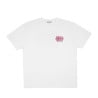 BISOUS SKATEBOARD GREASE TEE ORIGINAL WHITE PINK