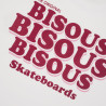 BISOUS SKATEBOARD GREASE TEE ORIGINAL WHITE PINK