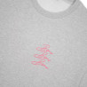BISOUS SKATEBOARD CIGARETTE CREWNECK GREY PINK