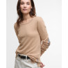 BARBOUR PENDLE CREW KNITTED JUMPER PALE CAMEL HESSIAN