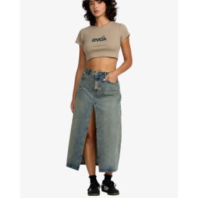 RVCA W'MIDI DENIM SKIRT