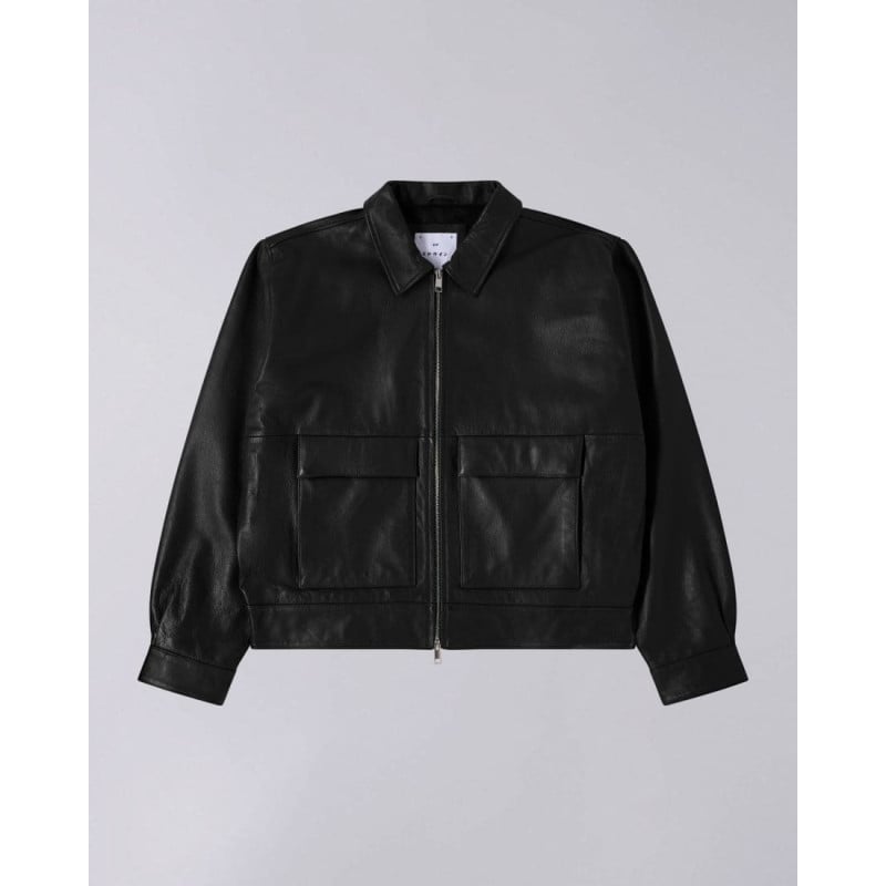 EDWIN DOGMA JACKET BLACK LEATHER