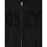 OBEY HYBRID FADED ZIP HOOD DIGITAL BLACK
