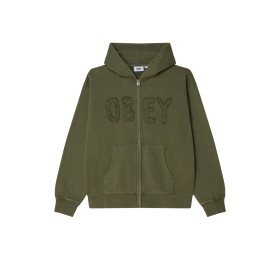 OBEY HYBRID FADED ZIP HOOD...