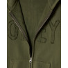 OBEY HYBRID FADED ZIP HOOD DEEP LICHEN GREEN FADED
