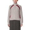 OBEY LIZZIE ZIP MOCK NECK OATMEAL HEATHER