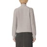 OBEY LIZZIE ZIP MOCK NECK OATMEAL HEATHER