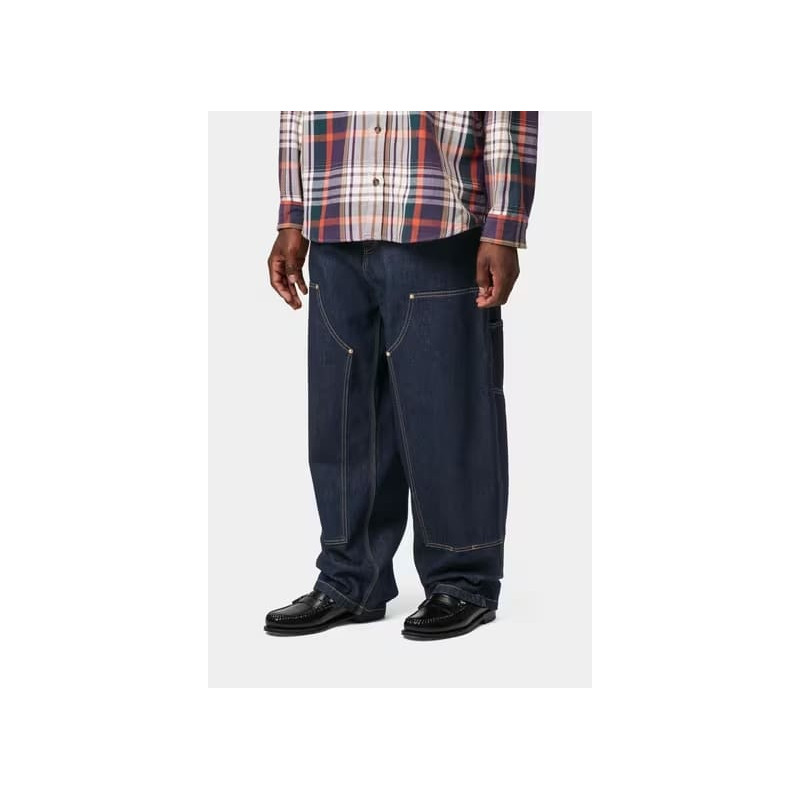 CARHARTT NASH DOUBLE KNEE PANT BLUE RINSED
