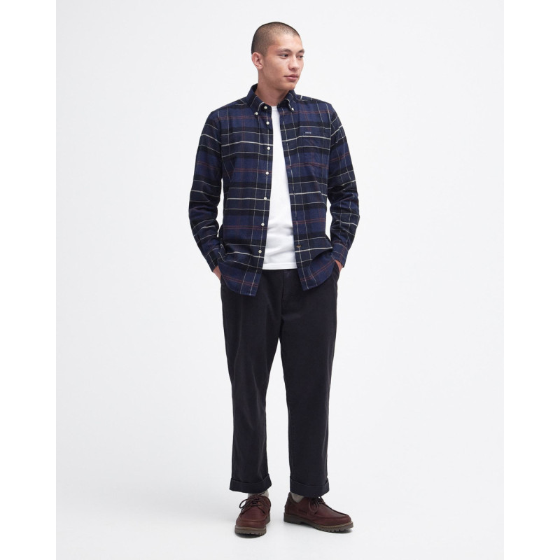 BARBOUR LUTSLEIGH SHIRT TARTAN NAVY MARL
