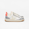 VEJA V-10 PRIME LEATHER WHITE PIERRE SILVER