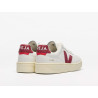 VEJA V-90 LEATHER WHITE MARSALA