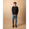NITTO KNITWEAR YOURI COL ROND MARRON