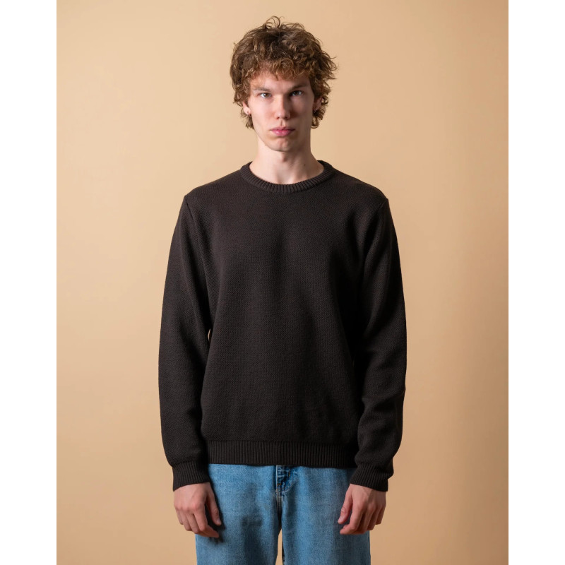 NITTO KNITWEAR YOURI COL ROND MARRON