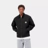 CARHARTT OG DETROIT JACKET BLACK BLACK STONE CANVAS