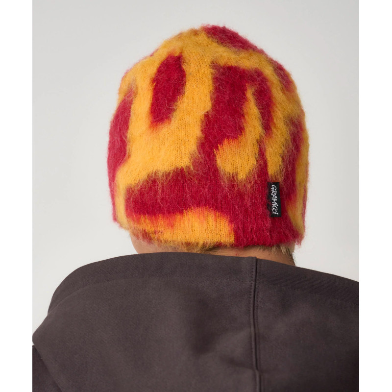MOHAIR BURLY RUNNINGMAN BEANIE BURNT ORANGE