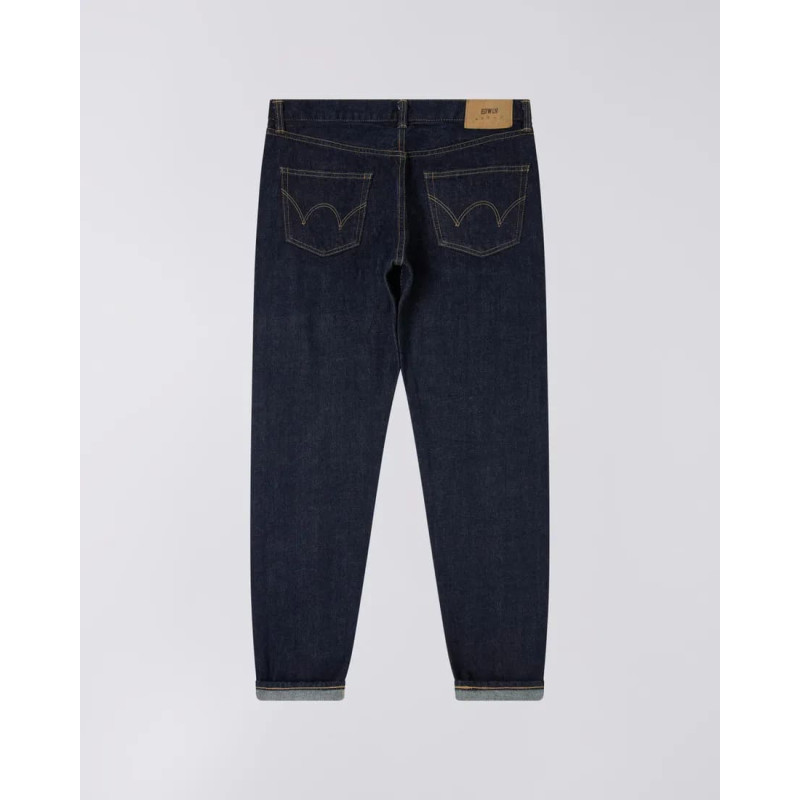 EDWIN REGULAR TAPERED KURABO RECYCLE DENIM RED SELVAGE BLUE RINSED