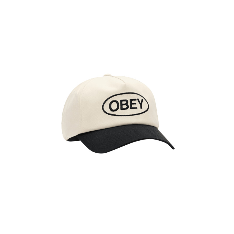 OBEY OVAL PANEL CAP UNBLEACHED MULTI