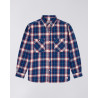 EDWIN WORK SHIRT NAVY RED