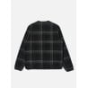 UNIVERSAL WORKS MOH CHECK FLEECE CARDIGAN GREY