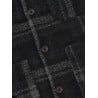 UNIVERSAL WORKS MOH CHECK FLEECE CARDIGAN GREY