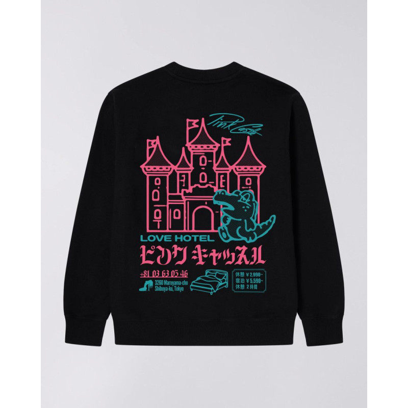 EDWIN PINK CASTLE SWEAT BLACK