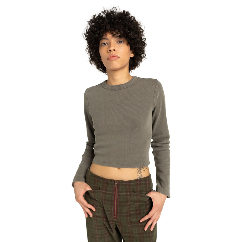ELEMENT W' ICON CROP L/S DARK OLIVE