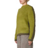 OBEY W' AURA CREW SWEATER LIME