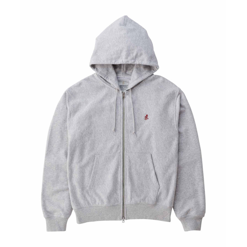 Sweatshirt Gramicci One Point Zip Heather Grey – Sweat Zippé Coton Homme