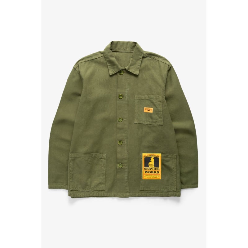 Service Works Canvas Chore Shirt Olive – Surchemise Workwear