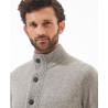 Barbour Patch Zip Jumper New Stone – Pull Zippé Homme en Laine Style Casual Chic