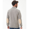 Barbour Patch Zip Jumper New Stone – Pull Zippé Homme en Laine Style Casual Chic