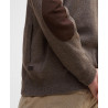Barbour Patch Zip Jumper Dark Stone – Pull Zippé Homme en Laine Style Casual Chic