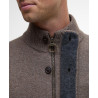 Barbour Patch Zip Jumper Dark Stone – Pull Zippé Homme en Laine Style Casual Chic
