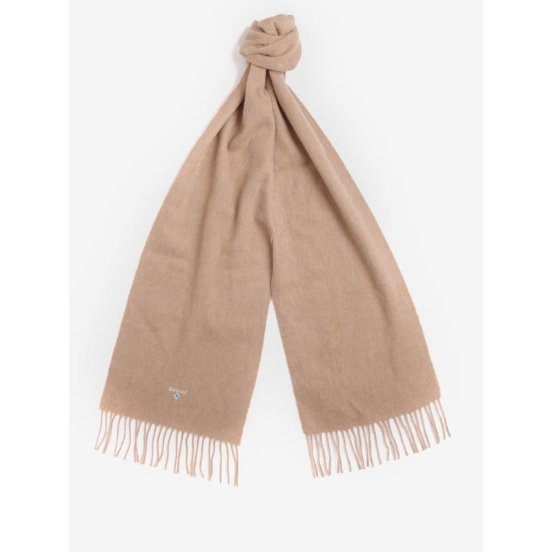 Barbour Écharpe Uni en Laine – Marron Clair – Hiver Chic et Naturel