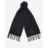 Barbour Écharpe Uni en Laine – Noir – Hiver Chic et Naturel