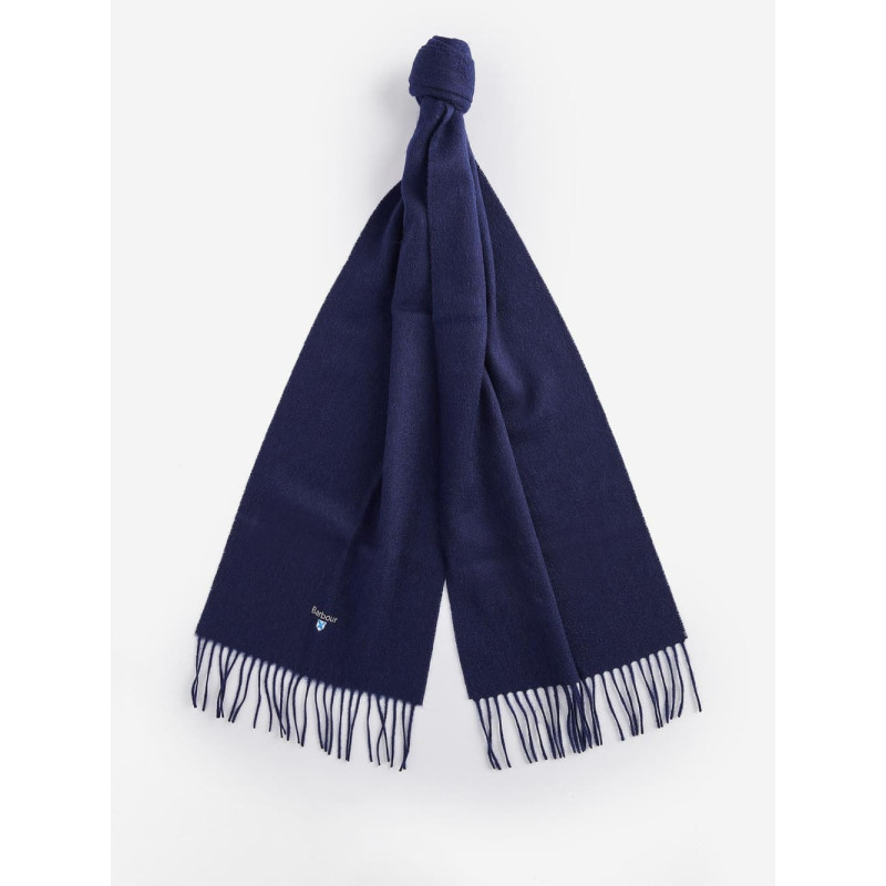 Barbour Écharpe Uni en Laine – Navy – Hiver Chic et Naturel