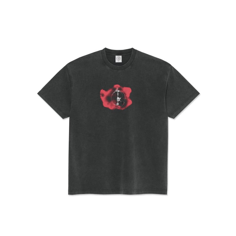 POLAR SKATE.CO METAL LOGO TEE SILVER BLACK