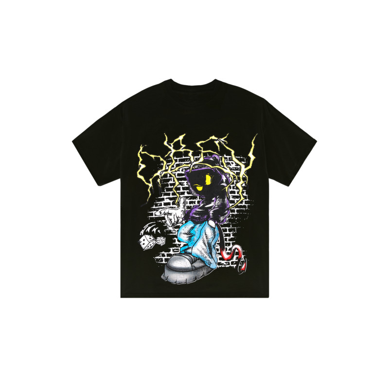 T-shirt OBEY Roll The Dice Vintage Noir – Coupe Oversize & Style Usé