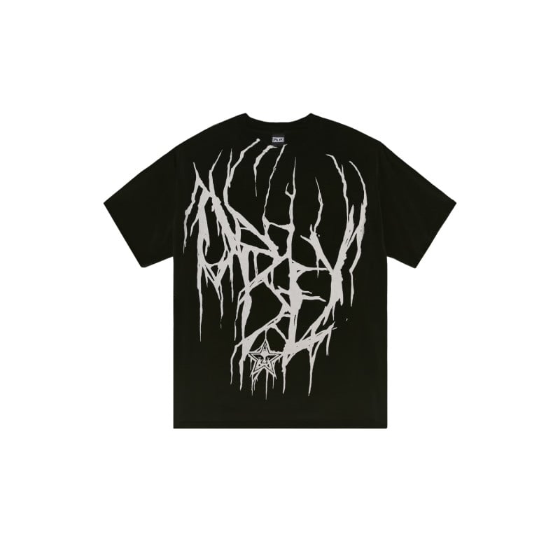 T-shirt OBEY Death Metal T-shirt Vintage Noir – Coupe Oversize & Style Usé