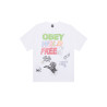 T-shirt OBEY Wild Free Vintage Blanc – Coupe Oversize & Style Usé