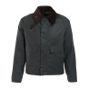 Barbour Spey Sage – Veste Cirée Homme Court en Coton Waxed