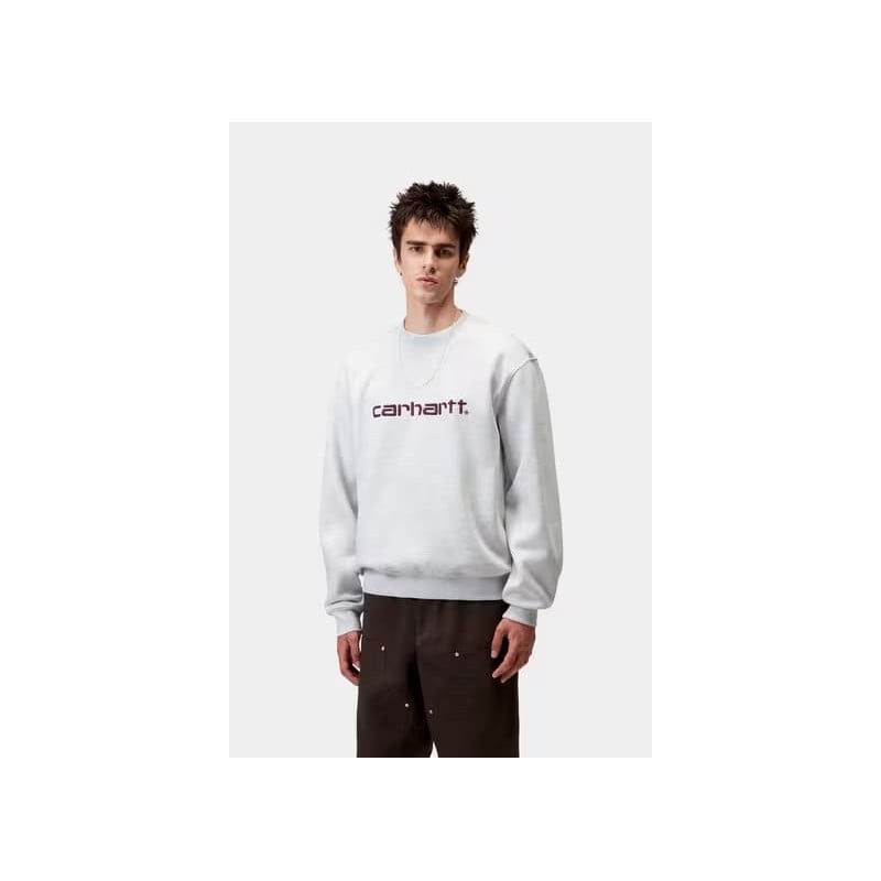 Carhartt WIP Sweat Ash Heather Rondo — Sweat Col Rond premium